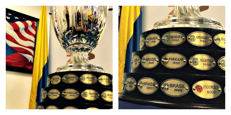 Trofeo de la Copa América Centenario en Consulado de Colombia en Chicago