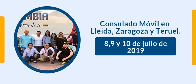 Consulado Móvil en Lleida, Zaragoza y Teruel.