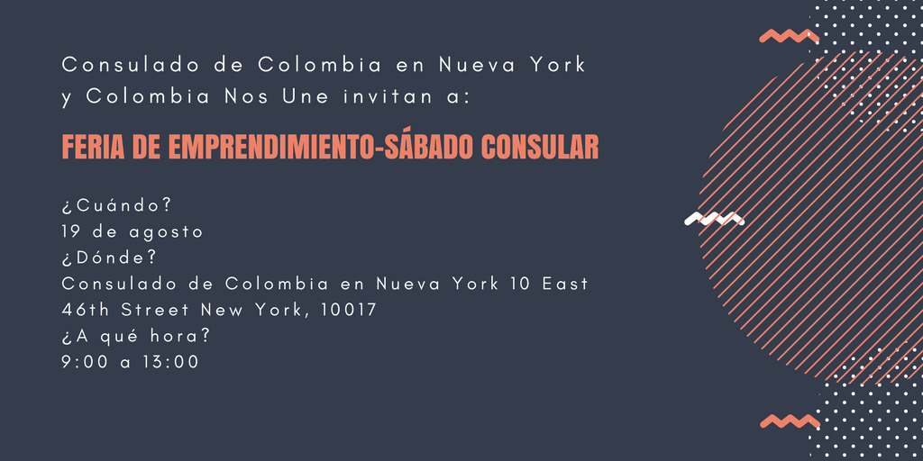 Feria de emprendimiento en el consulado de Colombia en Nueva York