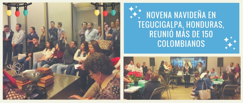 Novena Navideña en Tegucigalpa, Honduras, reunió más de 150 colombianos residentes en la ciudad
