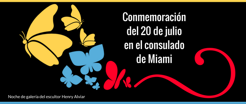 Conmemoración del 20 de julio en el consulado de Miami