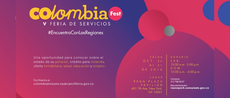 Llega el ColombiaFest-V Feria de Servicios para colombianos en Nueva York, New Jersey y Connecticut