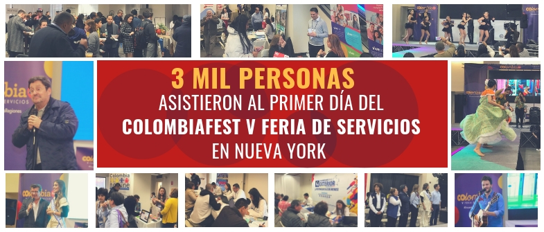 Tres mil personas asistieron al primer día del ColombiaFest V Feria de Servicios en Nueva York