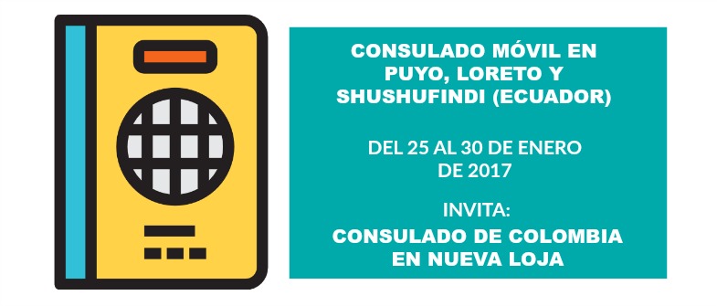Consulado Móvil en Puyo, Loreto y Shushufindi, Ecuador