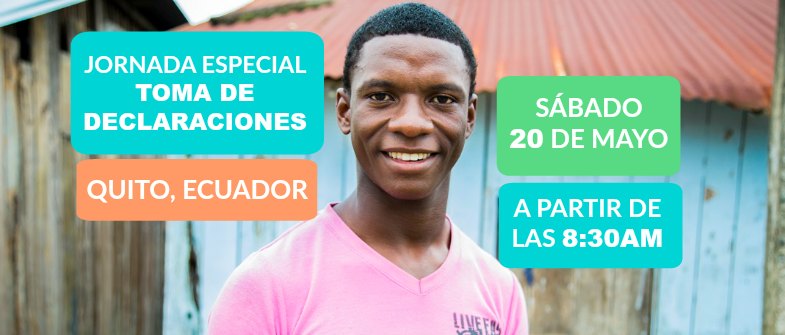 Jornada especial de toma de declaraciones a colombianos víctimas del conflicto armado residentes en Quito
