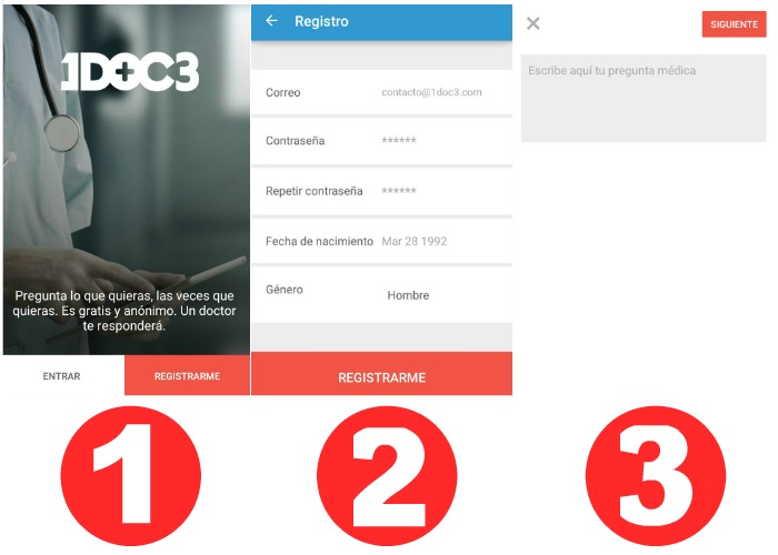 1doc3 app para recibir atención gratiuta