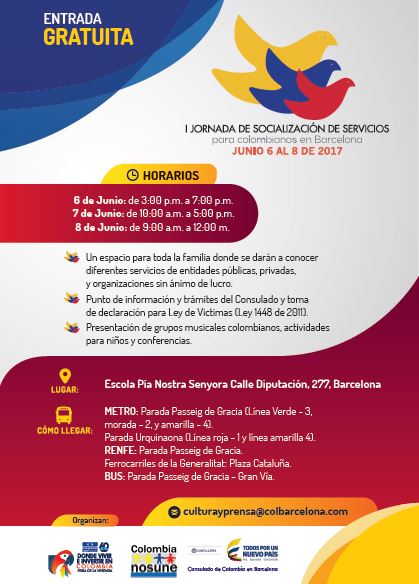 Jornada de socialización de servicios para colombianos en Barcelona