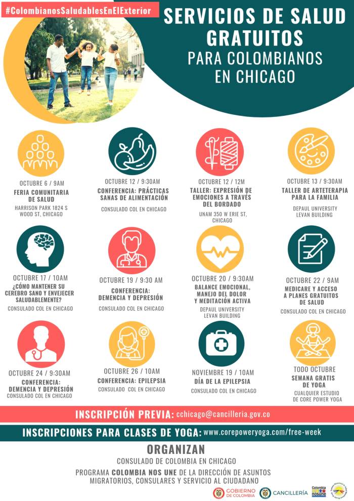 Servicios gratuitos de salud para colombianos en Chicago