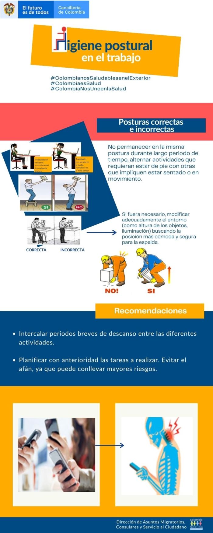 Posturas en el trabajo