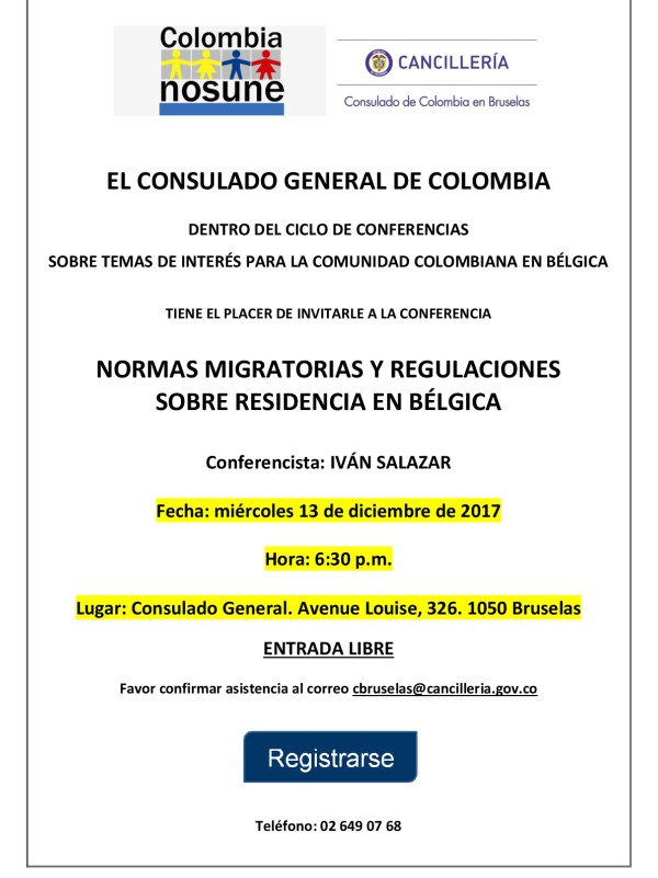 colombianos en Bruselas