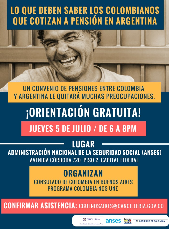 Información sobre pensión para colombianos en Buenos Aires