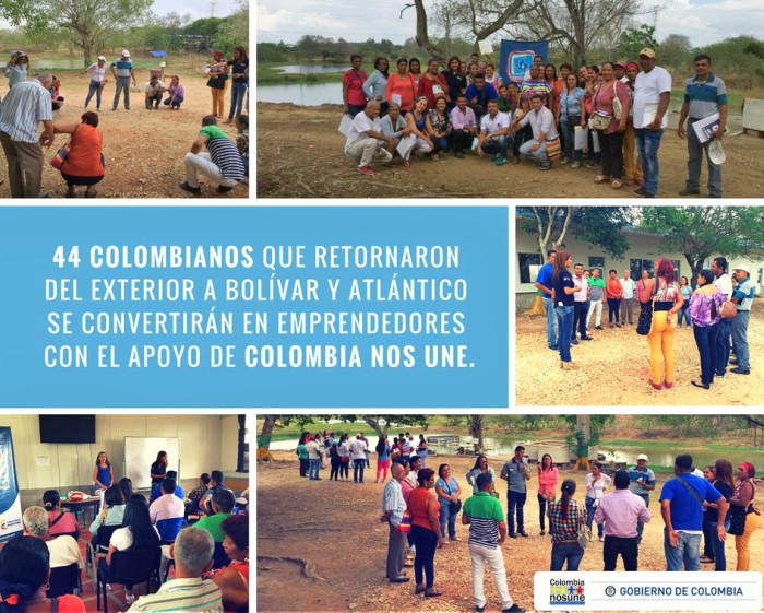 colombianos retornados en Bolívar y  Atlántico