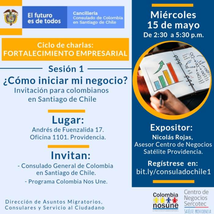 Charla para colombianos en Santiago de Chile