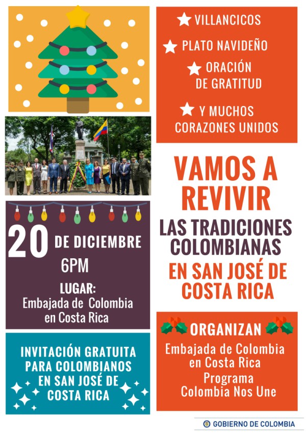 navidad para colombianos en Costa Rica