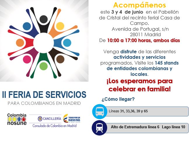 Ferias de Servicios para colombianos en Madrid