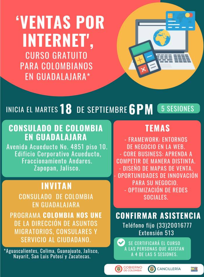 Curso para colombianos en Guadalajara