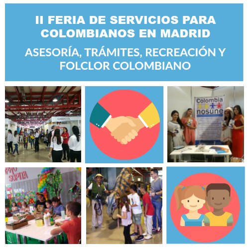 Segunda Feria de servicios para colombianos en Madrid