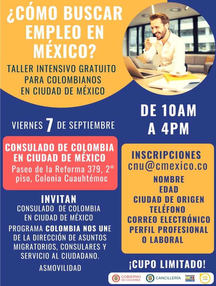 Taller de búsqueda de empleo para colombianos en Ciudad de México