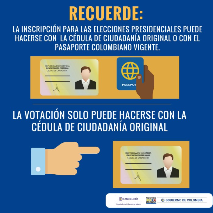 Jornadas especiales de inscripción de cédulas para colombianos en Ciuadad de México