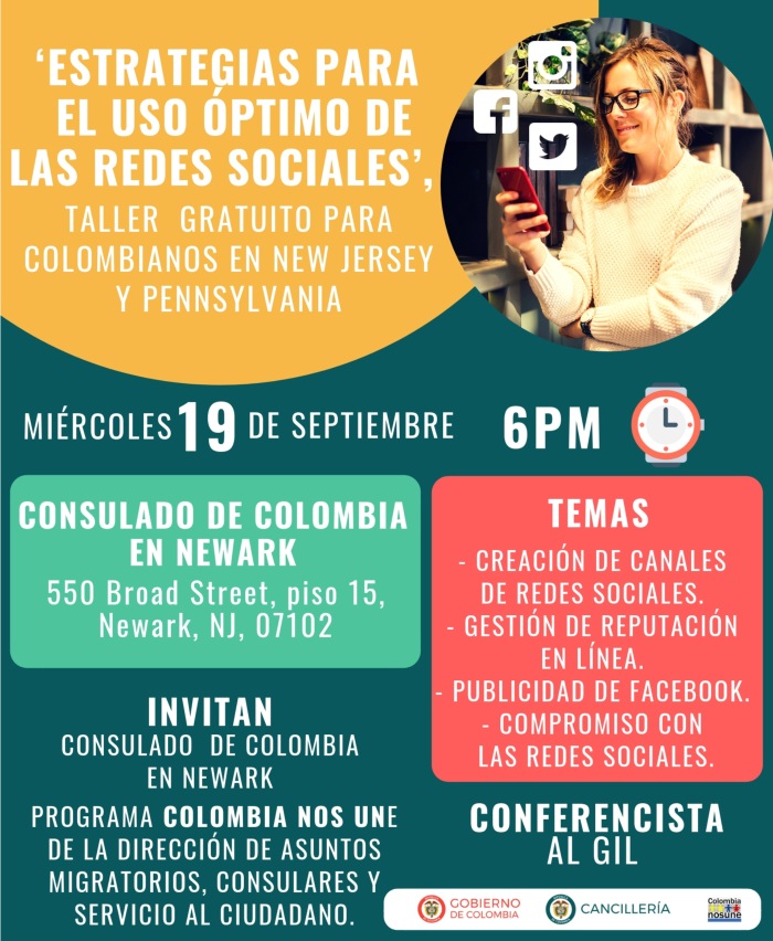 Taller para colombianos en New Jersey y Pennsylvania