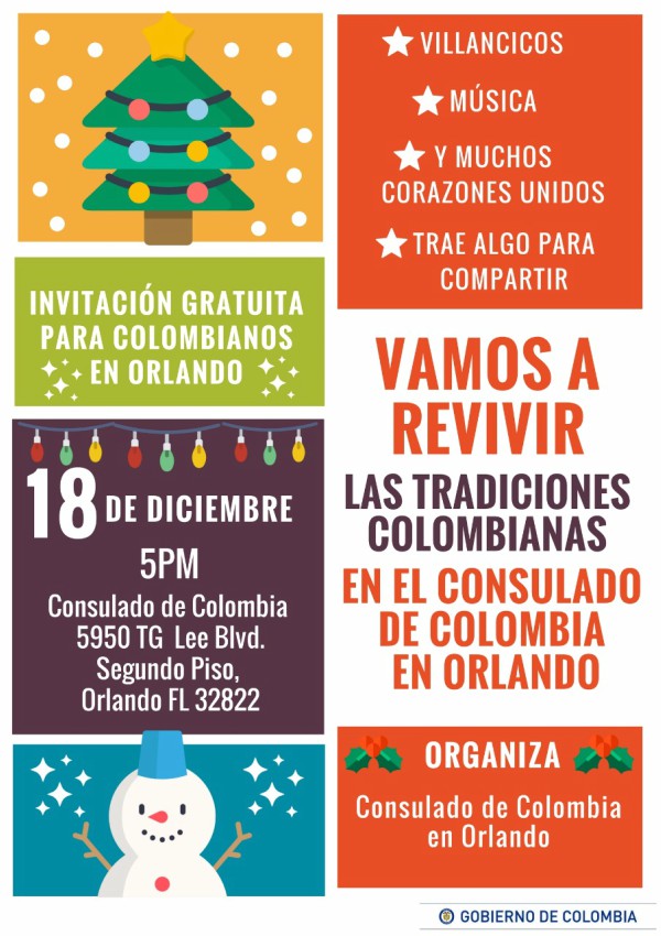 navidad para colombianos en Orlando