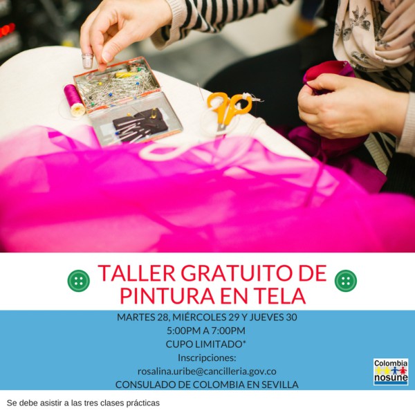 taller pintura en tela para colombianos en sevilla