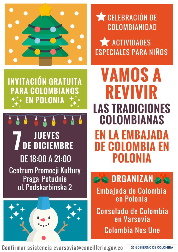 Navidad para colombianos en Varsovia, Polonia