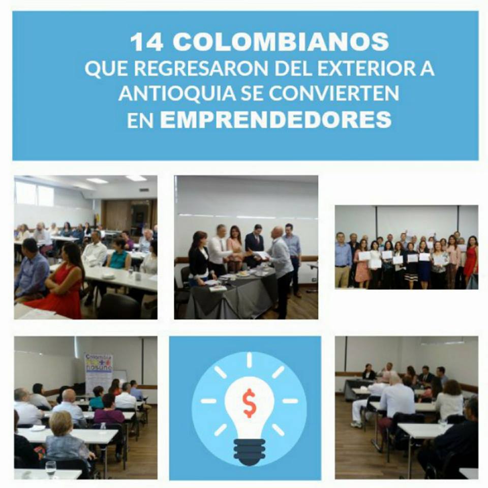 Colombianos retornados en Antioquia se convierten en emprendedores