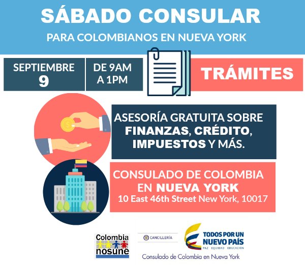 sábado consular para colombianos en Nueva York